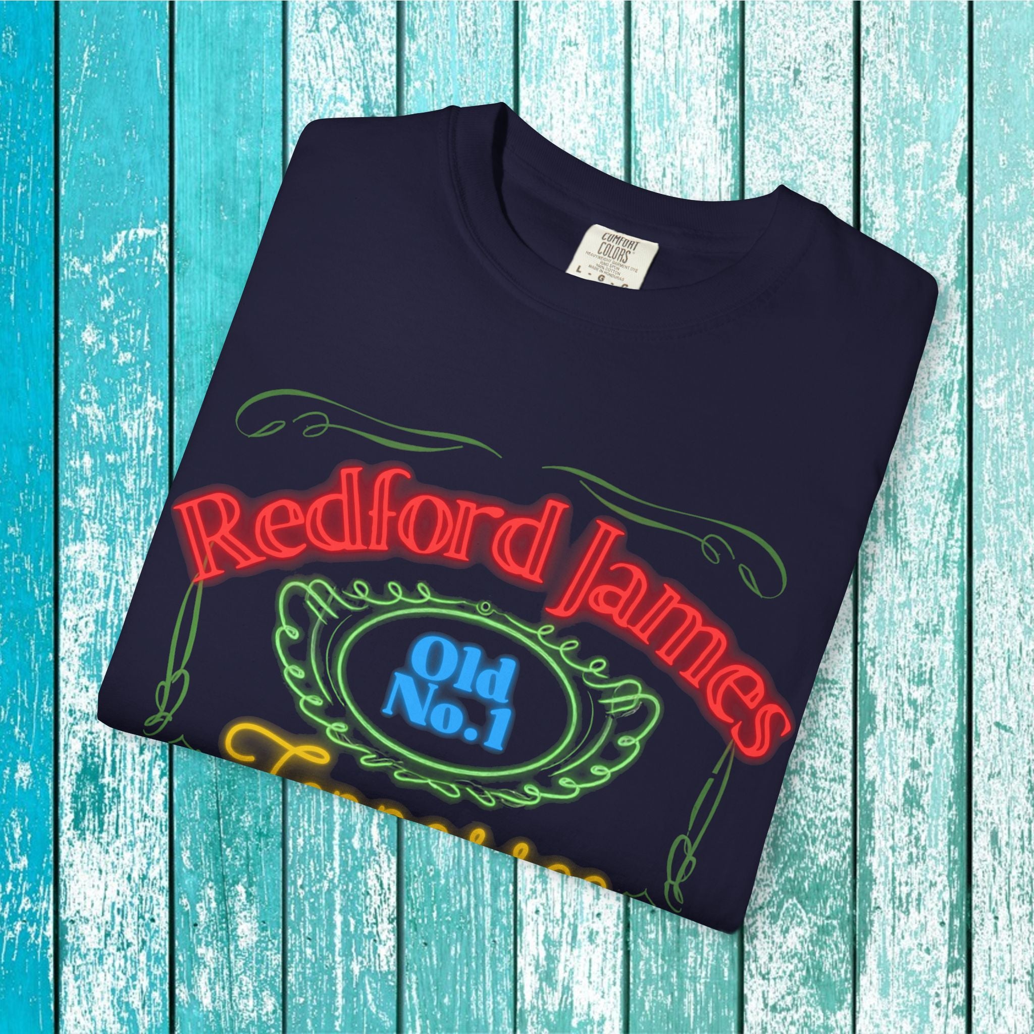 Redford James Tennessee Risky Neon Bar Sign T-shirt by Comfort Colors